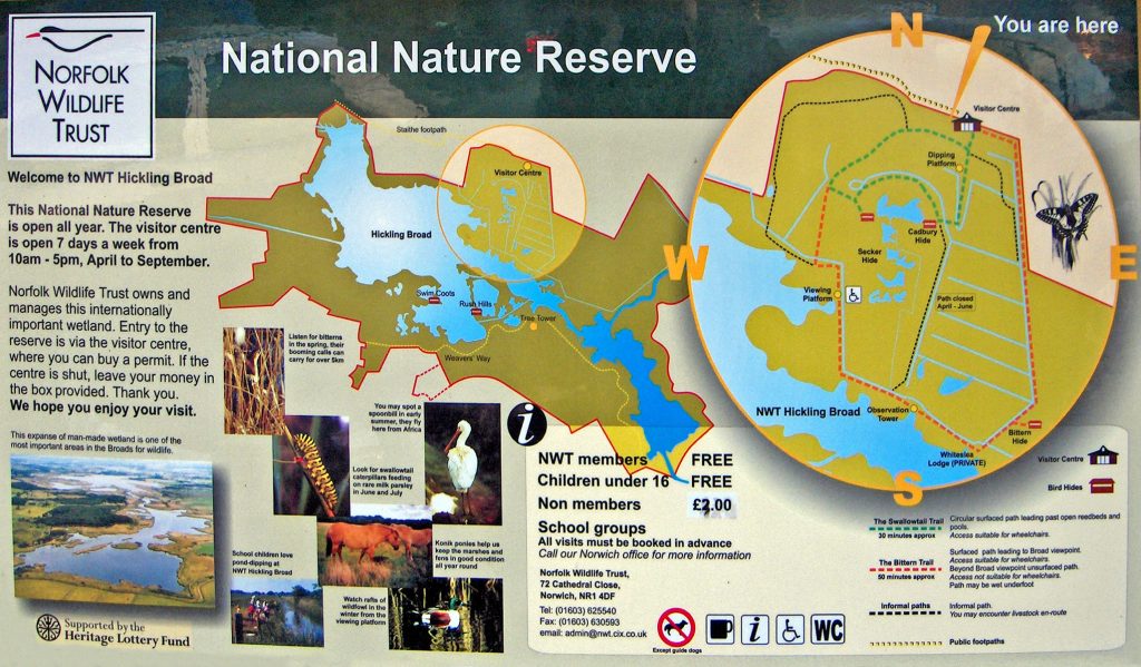 Hickling Broad Site Map