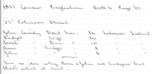 See Source Document N011. Written transcript from 1851 Census return for Eaglesham, Renfrewshire.  
