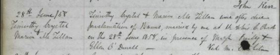 See Source_N029 Search at Scotland's People web site S.C.A. Marriages MP92141147 Glasgow , St. Johns.