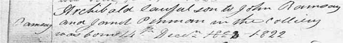 Archibald Ramsay Birth 14 Dec 1822