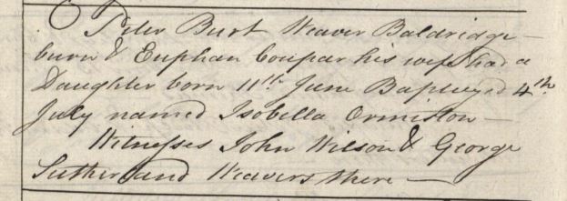  Isabella Ormiston Burt, 11 Jun 1813