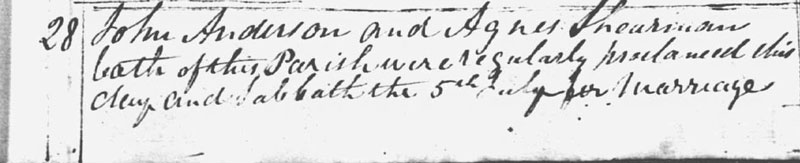 John Anderson and Agnes Shearman