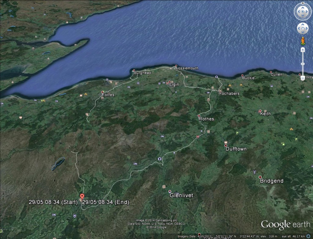 Route for 29th May 2014